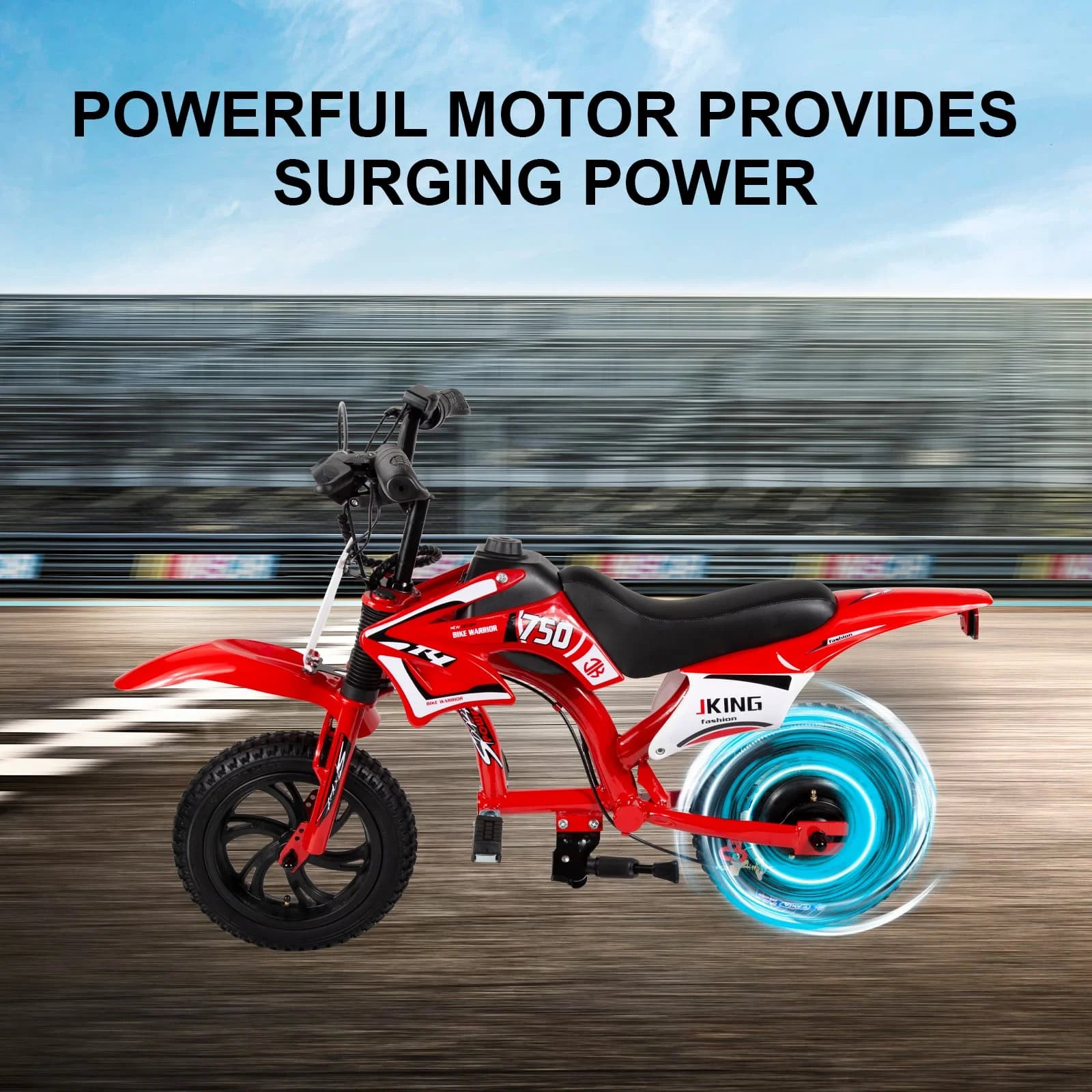 Children's Electric Motorcycle, 200W Electric Cross Bike for Children 12" Tires 16km/h Max Speed 12km Range LED Headlight LCD Display Double Disc Brake for Age 3-8 Years