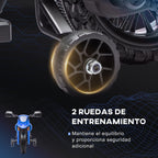 Aiyaplay Electric Motorcycle for Children +3 Years Old 12V Battery Motorcycle for Children with Training Wheels Grip Accelerator and Bo
