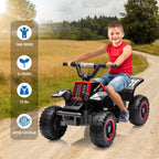 6V Kids Ride on Car Electric Quad ATV with Forward/Reverse Gear, Music and Horn Battery Powered Electric Vehicle for 3+ years