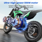 iScooter Electric Dirt Bike for Kids 500W 5.2Ah Electric Motorcycle A14 27km/h Max Speed 14inch Trail Riding Off-Road Motorcycle