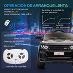 Homcom Licensed Electric Car for Children Aged 3-6 Years with 2 Motors and Remote Control 12V 110X68X52 cm Black