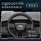 Aiyaplay Electric Car for Children Audi Q8 Etron Sportback with License Remote Control Headlights Horn and Music Gray
