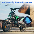 iScooter Electric Dirt Bike for Kids 500W 5.2Ah Electric Motorcycle A14 27km/h Max Speed 14inch Trail Riding Off-Road Motorcycle