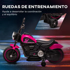 Electric Motorcycle for Children 18-36 Months with 6V Battery Headlight and Detachable Auxiliary Wheels
