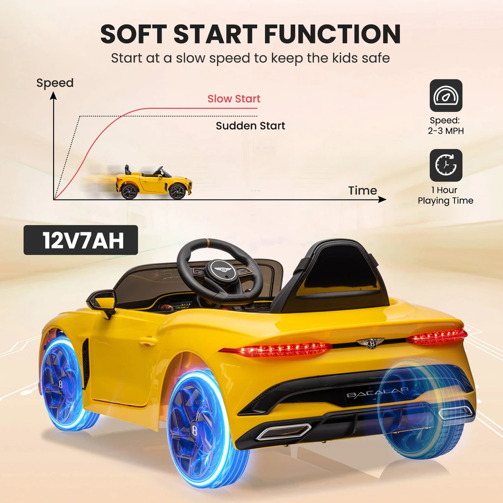 12V Ride-On Car for Kids Electric Car Children 3-8 Years with Child Safety, Scissor Door, Suspension, 3 Speed, LED Lights, Horn