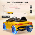 12V Ride-On Car for Kids Electric Car Children 3-8 Years with Child Safety, Scissor Door, Suspension, 3 Speed, LED Lights, Horn