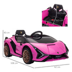 Homcom 12V Electric Car for Children +3 Years Lamborghini Sian Remote Control