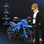 Aiyaplay Electric Motorcycle for Children +3 Years Old 12V Battery Motorcycle for Children with Training Wheels Grip Accelerator and Bo