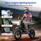 iScooter Electric Dirt Bike for Kids 500W 5.2Ah Electric Motorcycle A14 27km/h Max Speed 14inch Trail Riding Off-Road Motorcycle