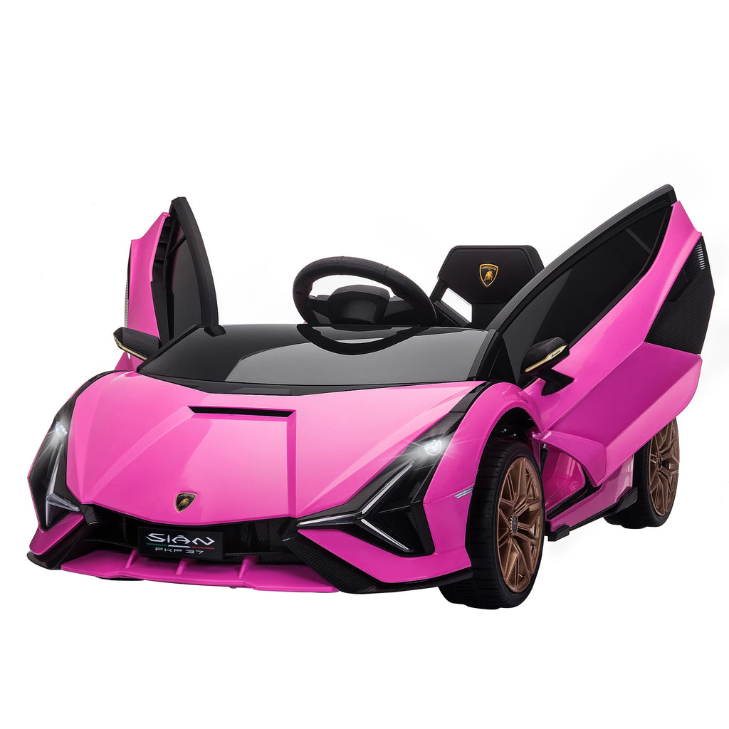 HOMCOM Electric Car for Children Sports Electric Vehicle Lamborghini Sian 12 V - V. Max. 5 km/h with 2.4G Remote Control Eff