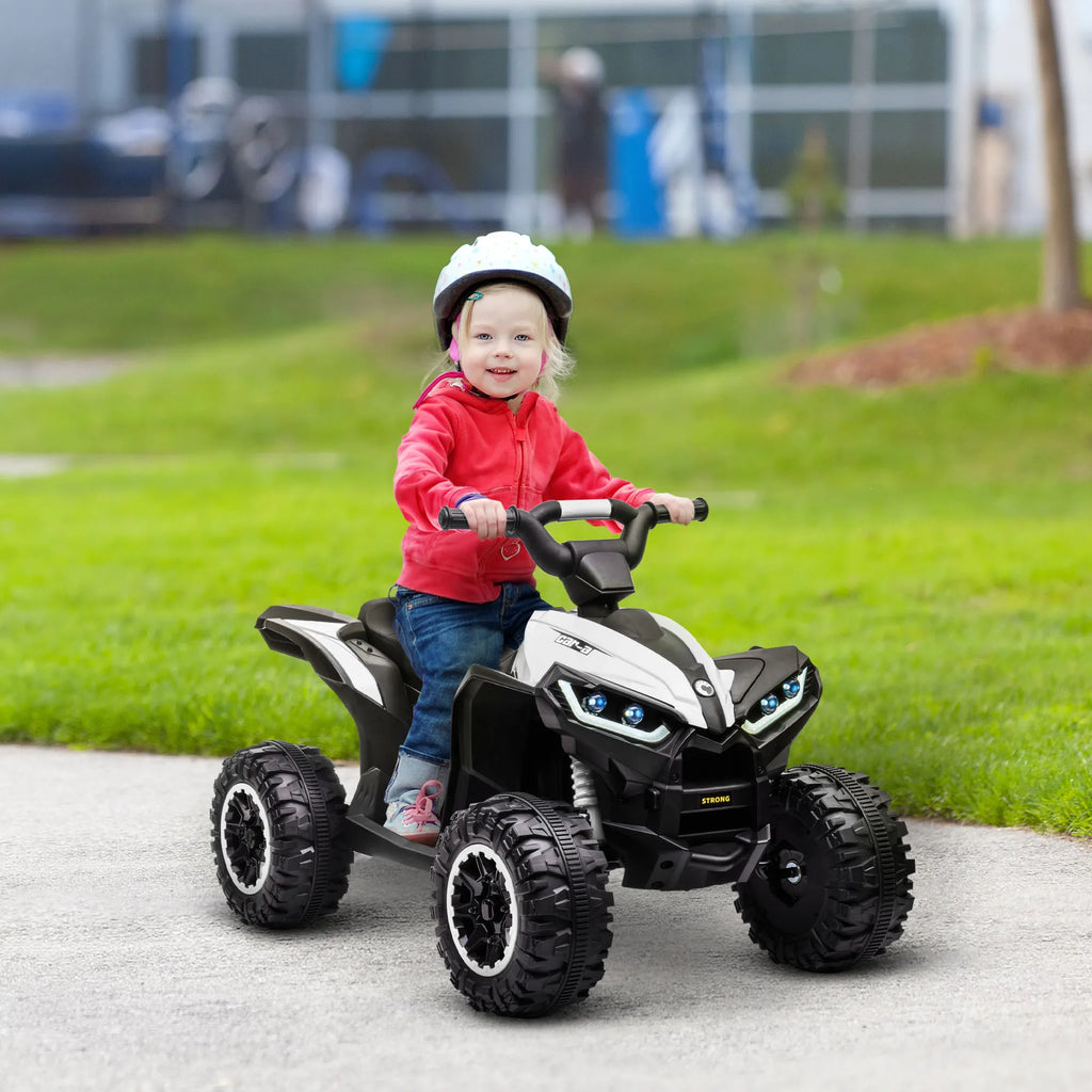 HOMCOM 12 V electric quad for children, electric car for kids with 2 motors and 2 speeds at 3–6 km/h, LED headlights, horn, for a child of