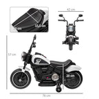 Electric Motorcycle for Children 18-36 Months with 6V Battery Headlight and Detachable Auxiliary Wheels