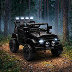 HAUSPROFI 12V Kids Electric Car, With Remote Control,Seat Belt,LED Lights,ATV 4 Wheels,Bluetooth Speaker,3-Speeds,Suspension, for 3+ Years