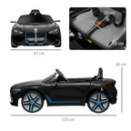 Homcom Electric Car for Children 37-72 Months with Mp3 Music 115X67X45 cm Black