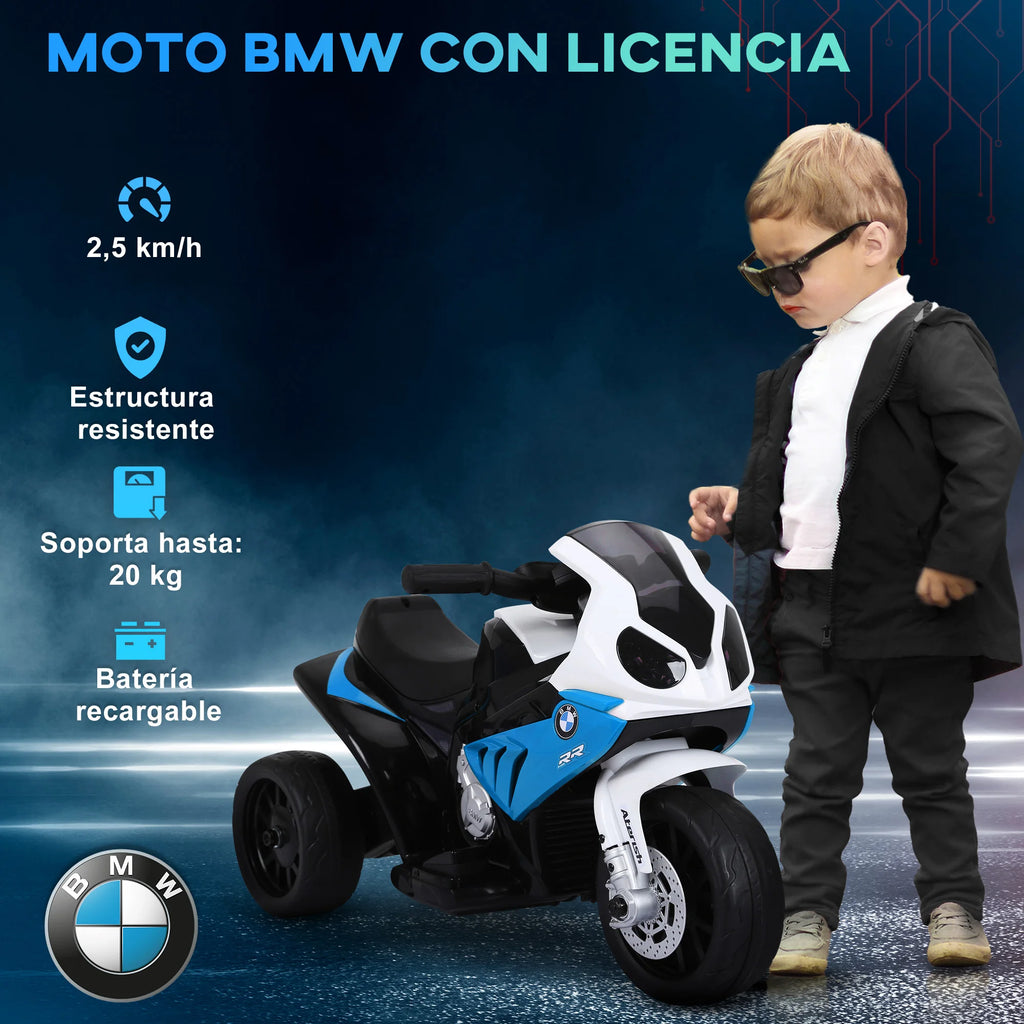 Homcom Electric Motorcycle for Children 18-36 Months 66X37X44 cm Blue