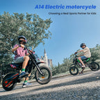 iScooter Electric Dirt Bike for Kids 500W 5.2Ah Electric Motorcycle A14 27km/h Max Speed 14inch Trail Riding Off-Road Motorcycle