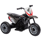 Homcom Children's Electric Motorcycle with Licensed Honda Crf450Rl 71X40.5X43.5Cm Gray