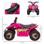 Homcom Electric Quad for Children 18-36 Months 6V Forward Reverse 72X40X45.5Cm