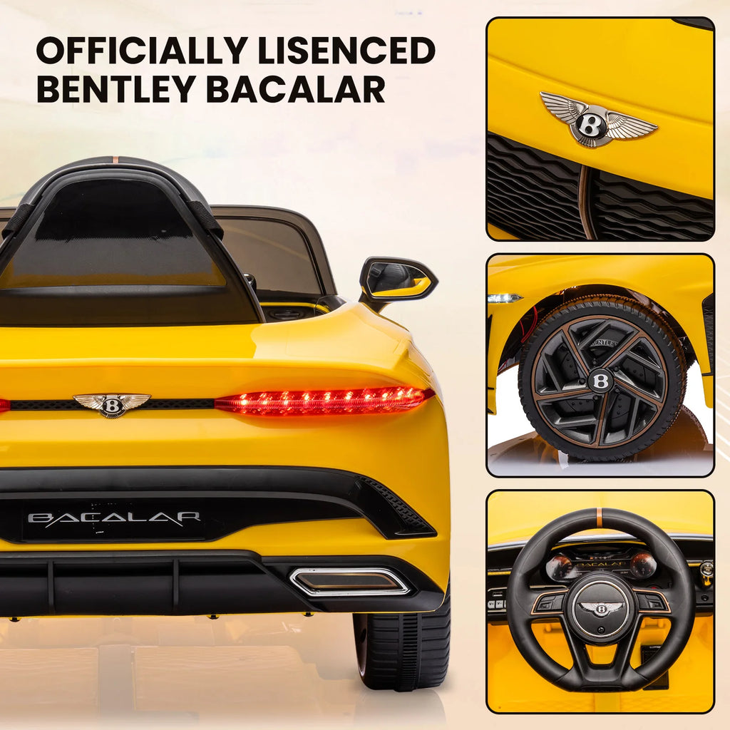 12V Ride-On Car for Kids Electric Car Children 3-8 Years with Child Safety, Scissor Door, Suspension, 3 Speed, LED Lights, Horn