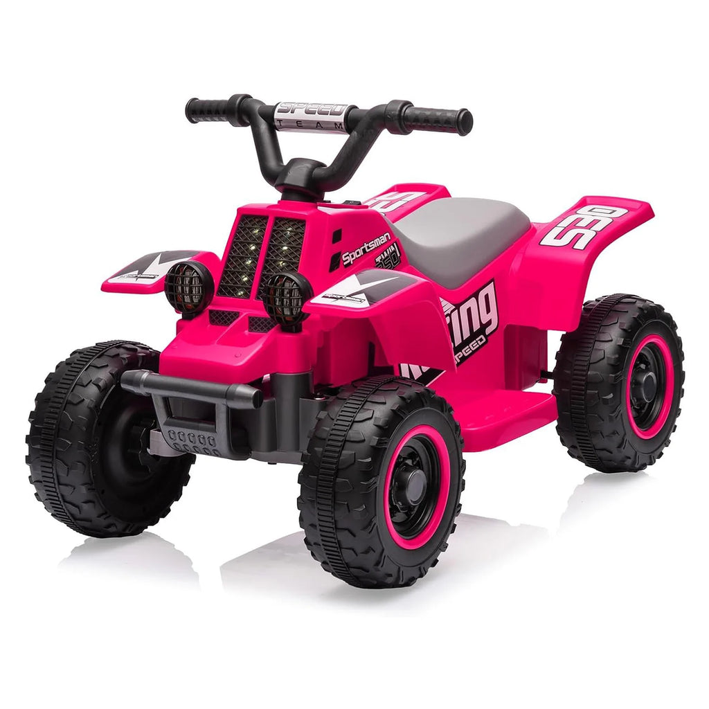 6V Kids Ride on Car Electric Quad ATV with Forward/Reverse Gear, Music and Horn Battery Powered Electric Vehicle for 3+ years
