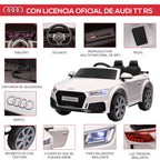 Homcom Electric Car for Children 3+ Years Old Audi Tt Electric Children's Car 12V with Speed 3 Km/H Remote Control 102X60X44 cm