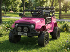 HAUSPROFI 12V Kids Electric Car, With Remote Control,Seat Belt,LED Lights,ATV 4 Wheels,Bluetooth Speaker,3-Speeds,Suspension, for 3+ Years