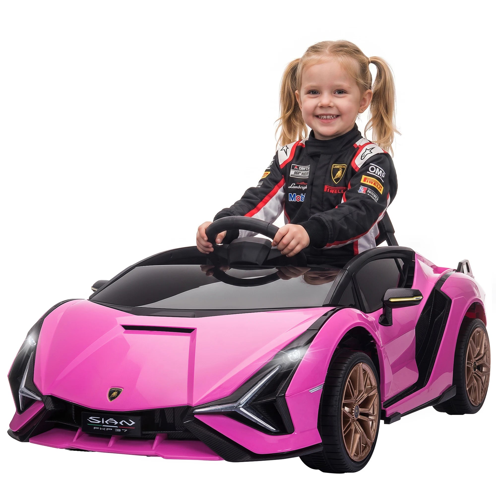 Homcom 12V Electric Car for Children +3 Years Lamborghini Sian Remote Control
