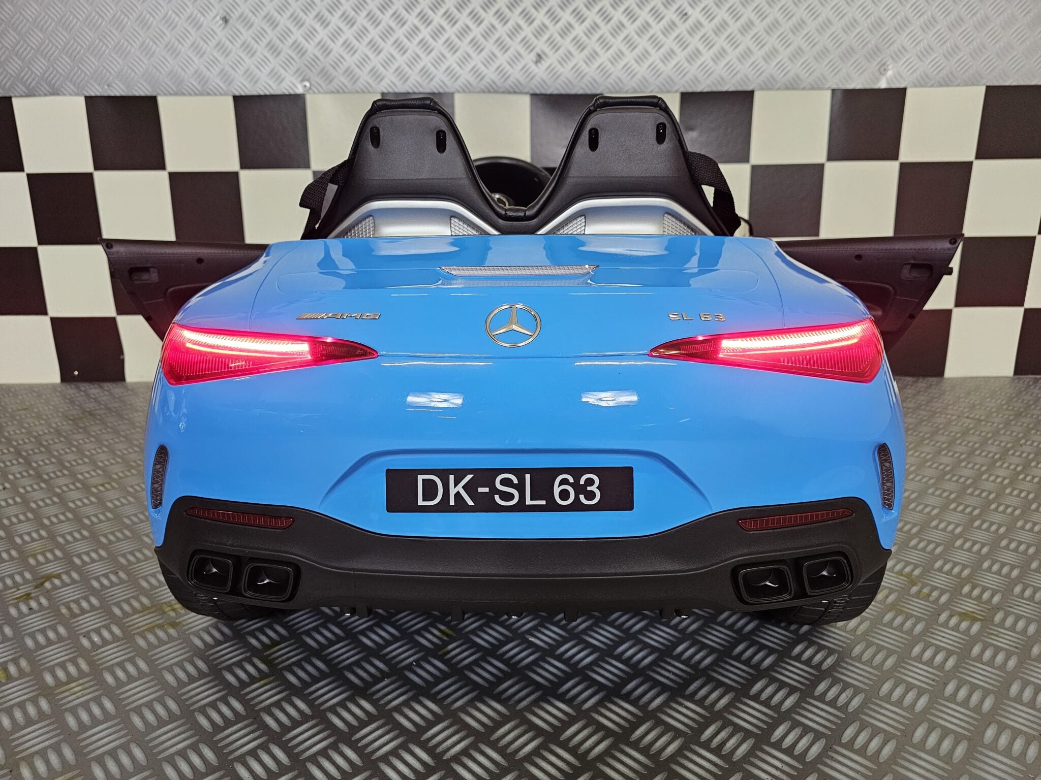 Voiture électrique enfant Mercedes SL63 12 V bleu métallisé – Urban Rider – vue 6