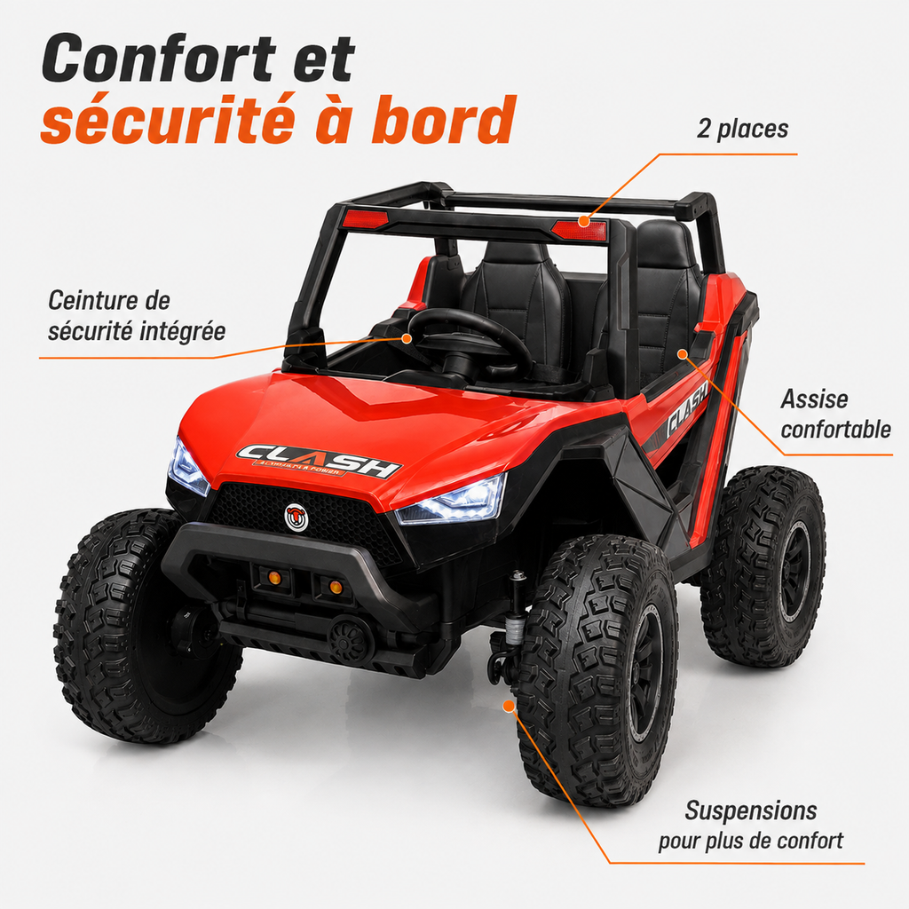 Buggy électrique enfant UTV 24 V – Trail Rider Pro