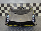 Voiture électrique enfant Lamborghini Auténtica 12 V gris métallisé – Racing Star – vue 3