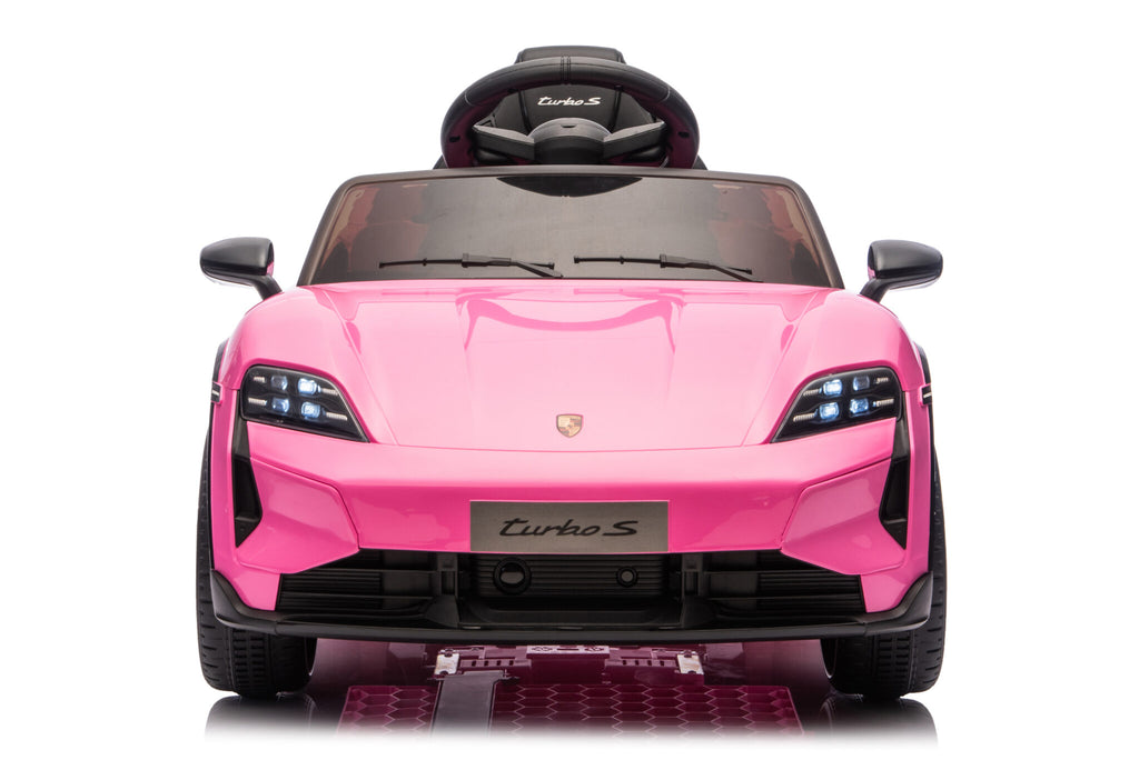 Voiture électrique enfant Porsche Taycan 1 place 12 V rose – Racing Star – vue 2