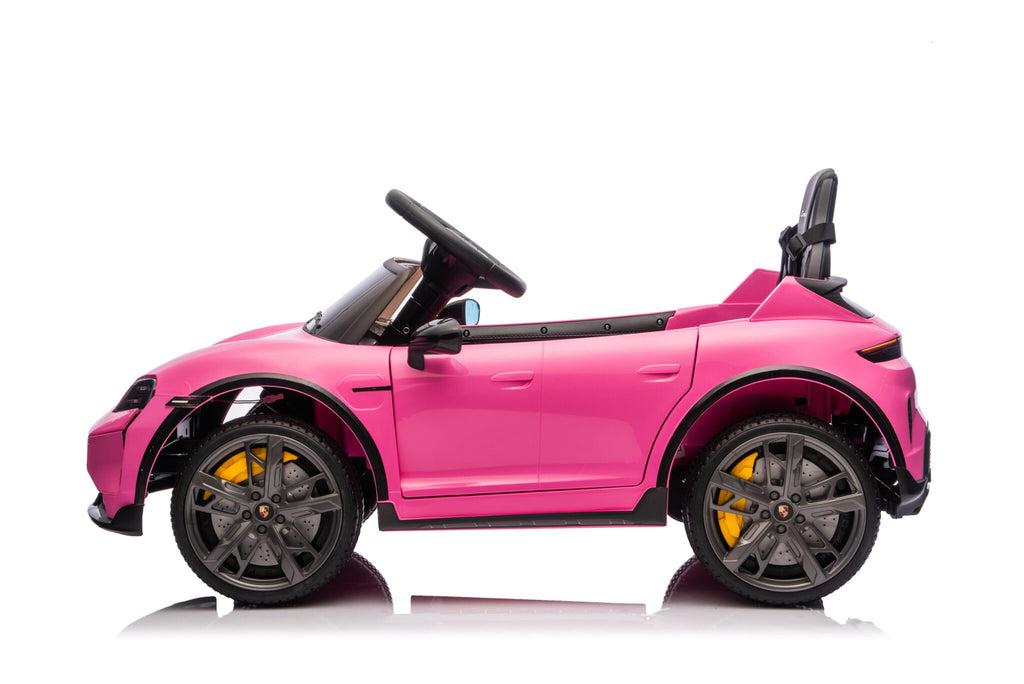 Voiture électrique enfant Porsche Taycan 1 place 12 V rose – Racing Star – vue 3