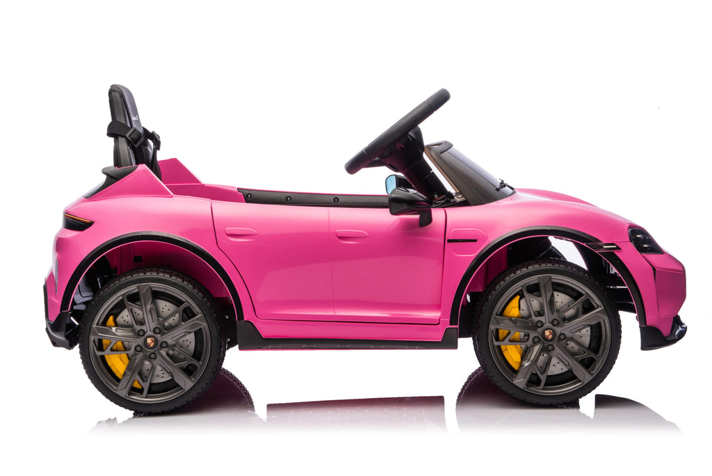 Voiture électrique enfant Porsche Taycan 1 place 12 V rose – Racing Star – vue 4