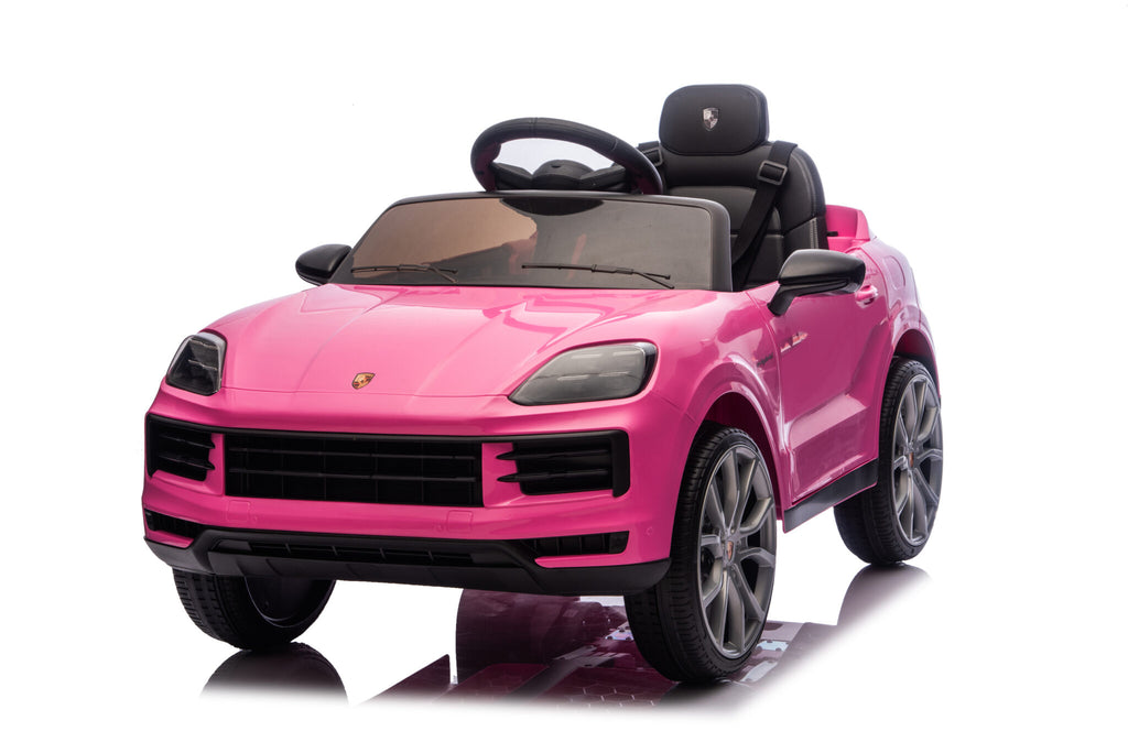 Voiture électrique enfant Porsche Cayenne 1 place 12 V rose – Adventure Rider