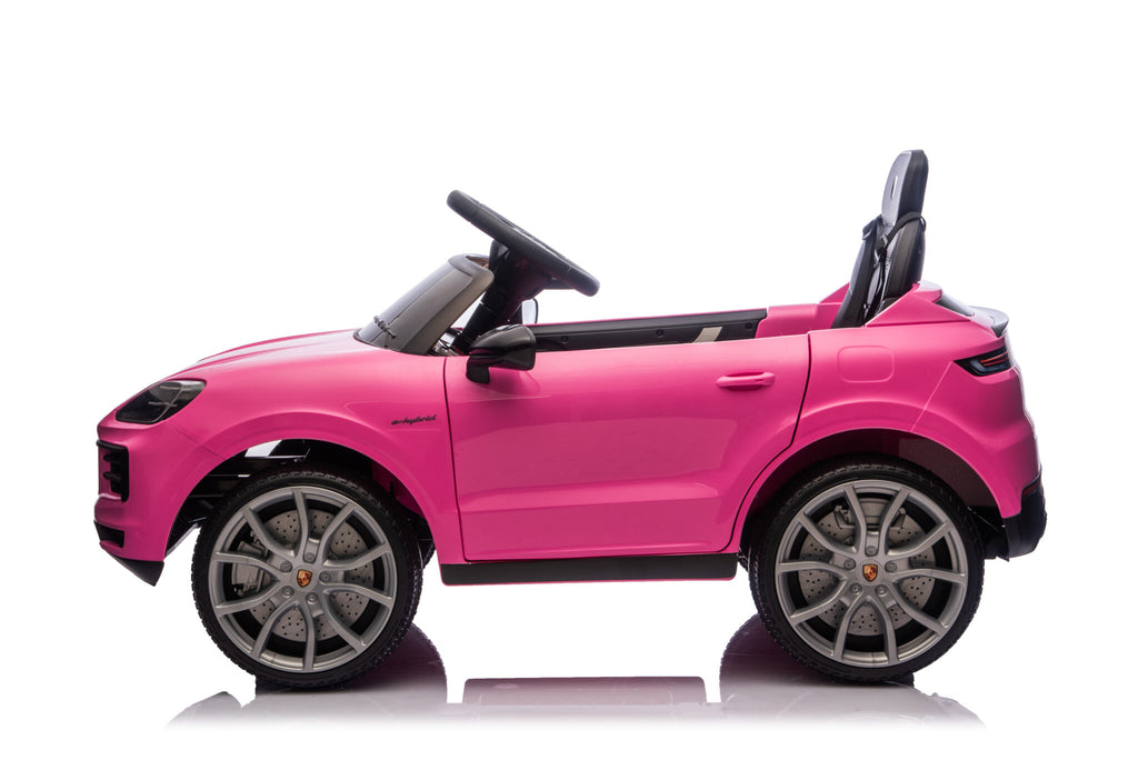 Voiture électrique enfant Porsche Cayenne 1 place 12 V rose – Adventure Rider – vue 3