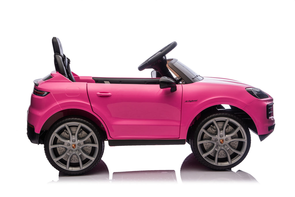 Voiture électrique enfant Porsche Cayenne 1 place 12 V rose – Adventure Rider – vue 4