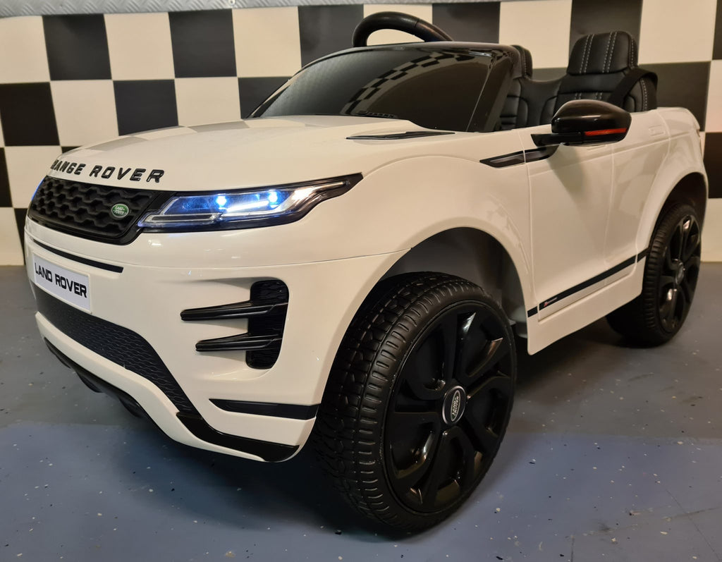 Voiture électrique enfant Range Rover Evoque avec 4 moteurs blanc – Adventure Rider Pro – vue 3