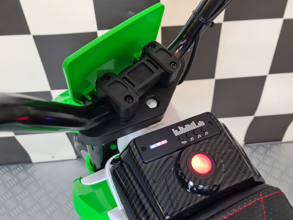 Moto électrique enfant dirt bike 12 V vert – Dirt Rider – vue 7