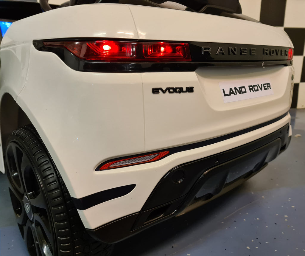 Voiture électrique enfant Range Rover Evoque avec 4 moteurs blanc – Adventure Rider Pro – vue 6