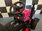 Tracteur électrique enfant 12 V avec remorque rose – Little Farmer – vue 7