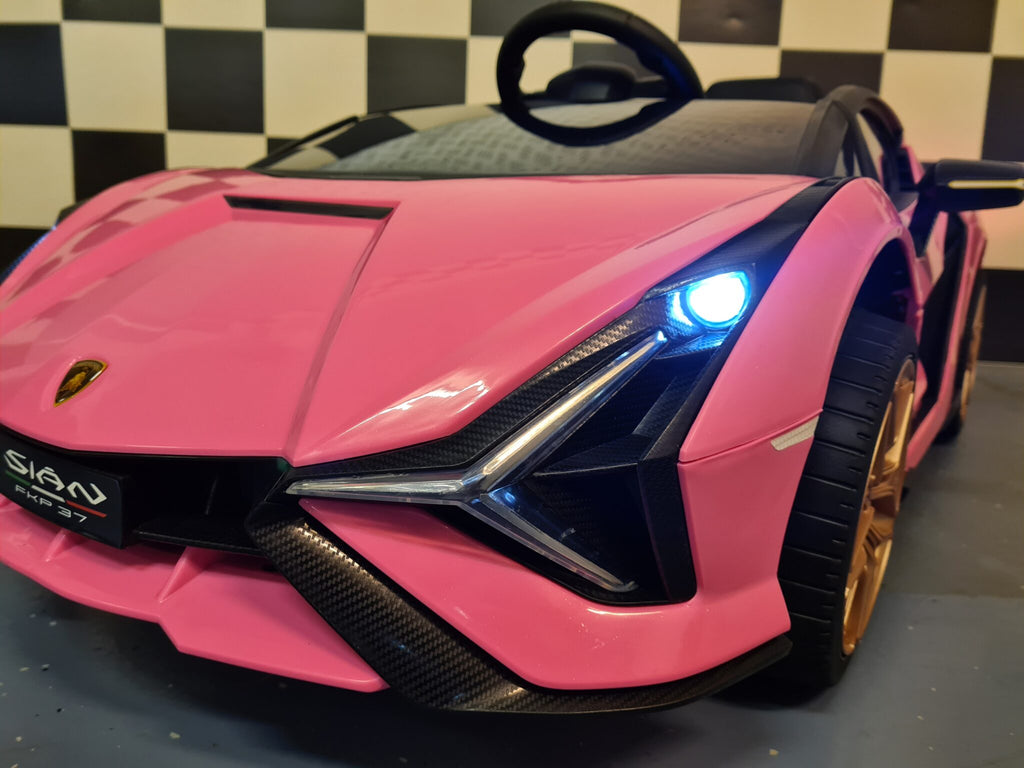 Voiture électrique enfant Lamborghini Sian rose – Racing Star – vue 6