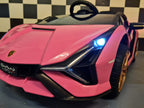 Voiture électrique enfant Lamborghini Sian rose – Racing Star – vue 6