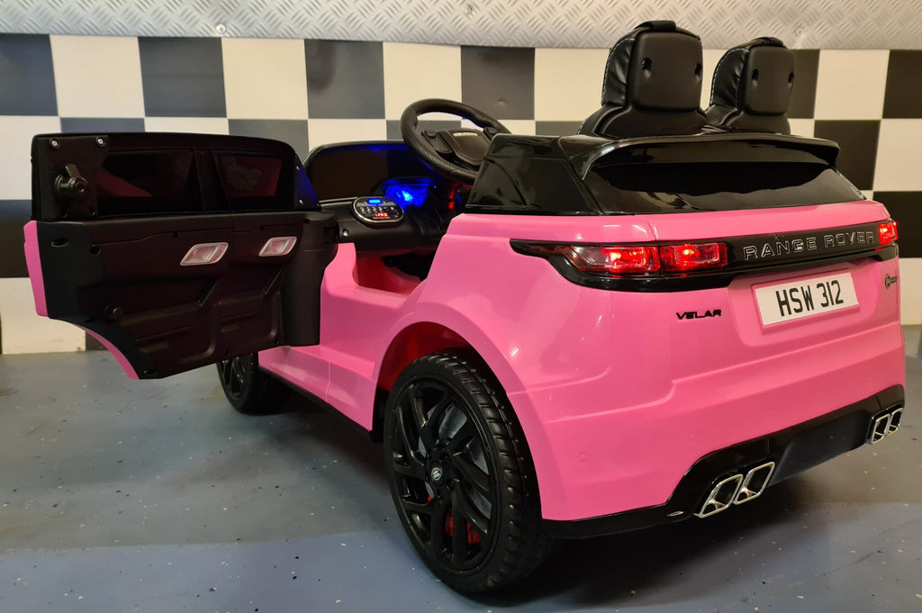 Voiture électrique enfant Range Rover Velar 12 V avec télécommande rose – Adventure Rider – vue 5