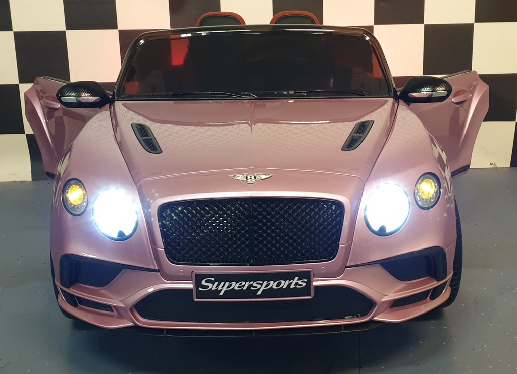Voiture électrique enfant Bentley Continental métallisé rose – Royal Drive – vue 3