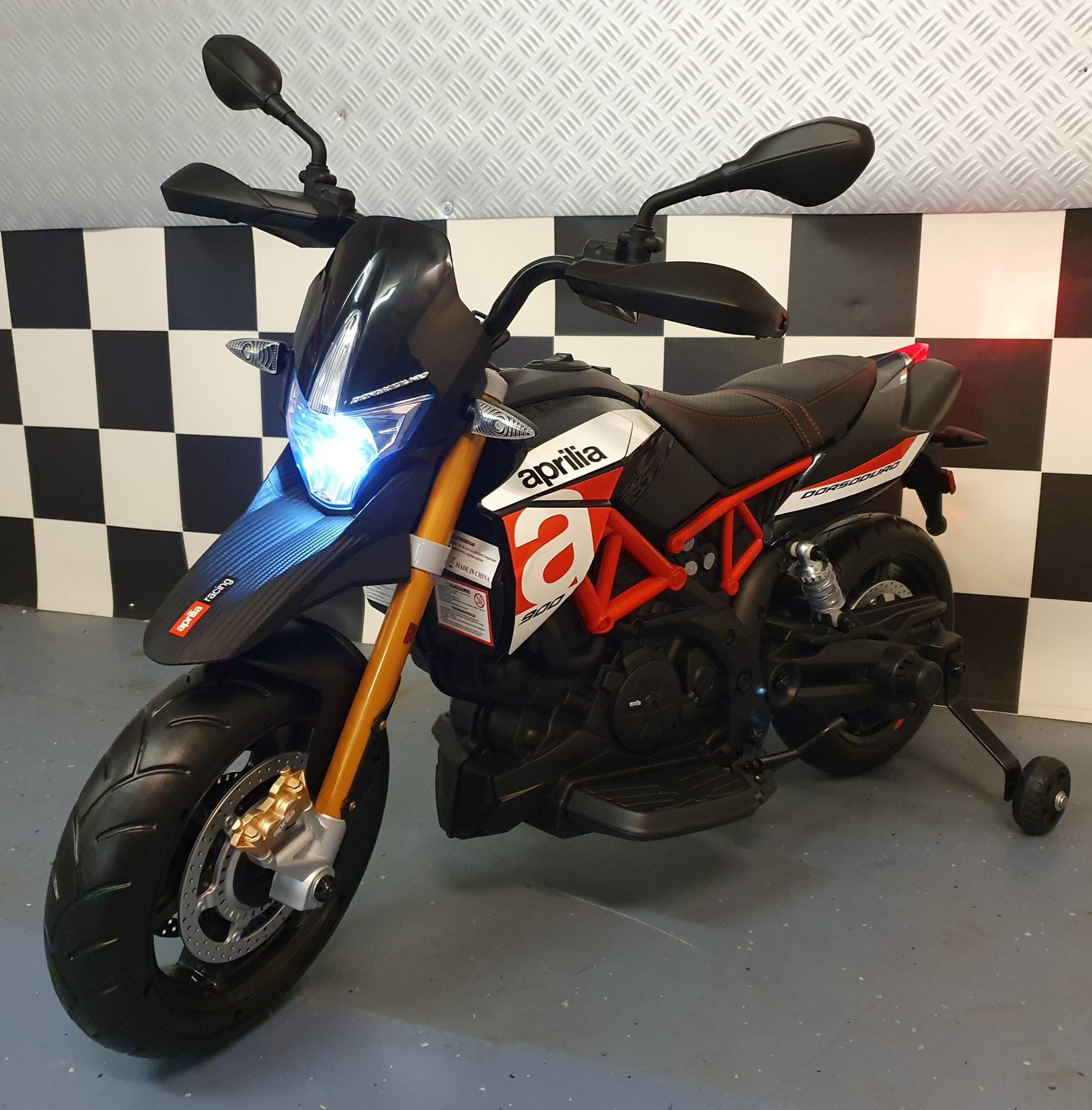 Moto électrique enfant Aprilia Dorsoduro – Street Rider – vue 2