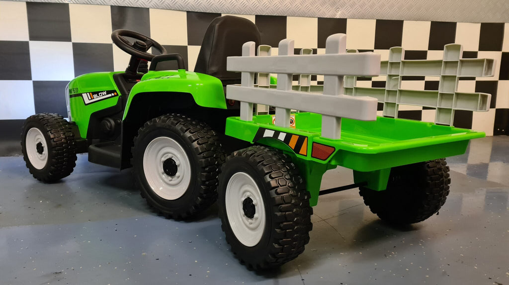 Tracteur électrique enfant 12 V avec remorque et RC vert – Little Farmer – vue 5