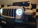 Voiture électrique enfant Jeep Wrangler 12 V 4x4 RC blanc – Adventure Rider – vue 2