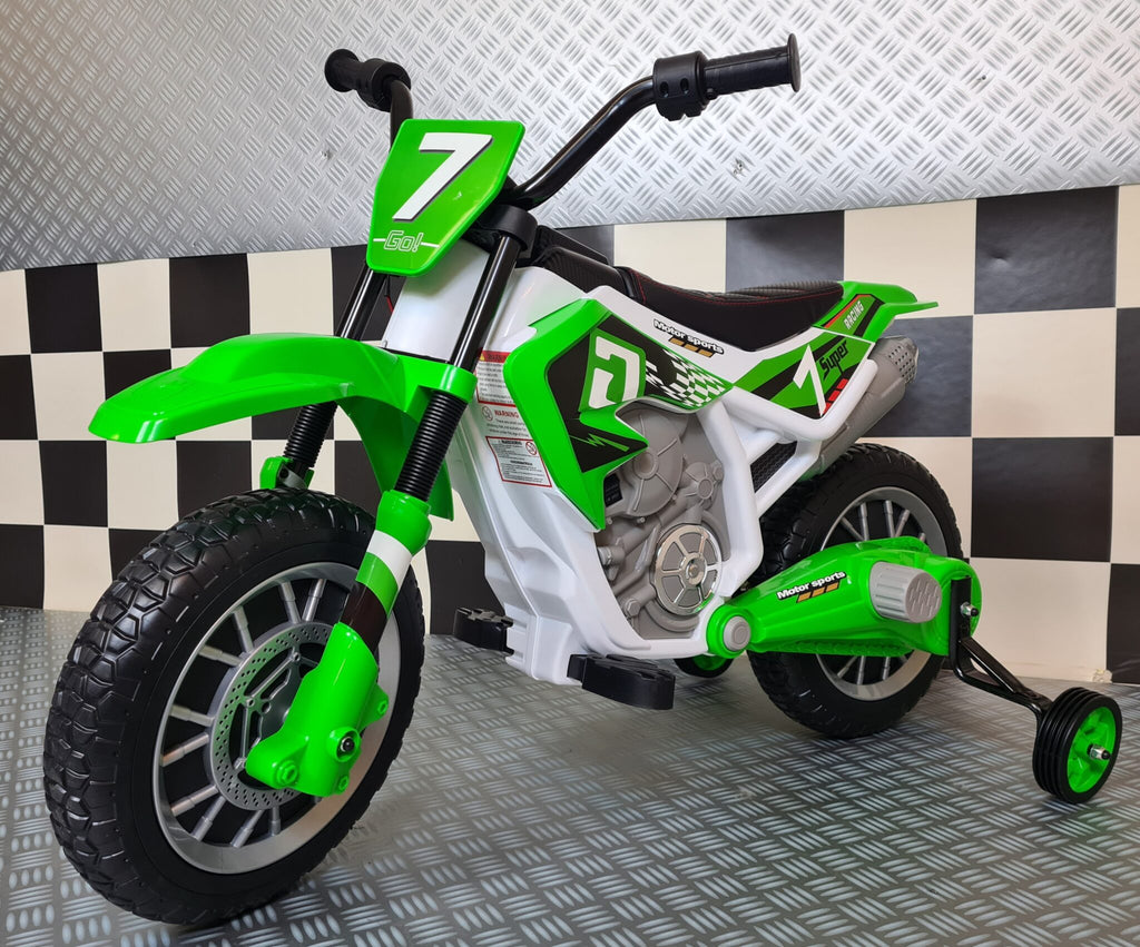 Moto électrique enfant dirt bike 12 V vert – Dirt Rider – vue 2