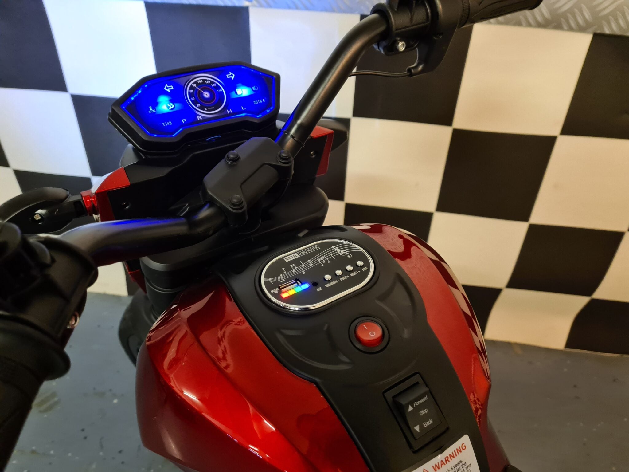 Moto électrique enfant motor Grom Superbike 12 V rouge métallisé – Street Rider – vue 6
