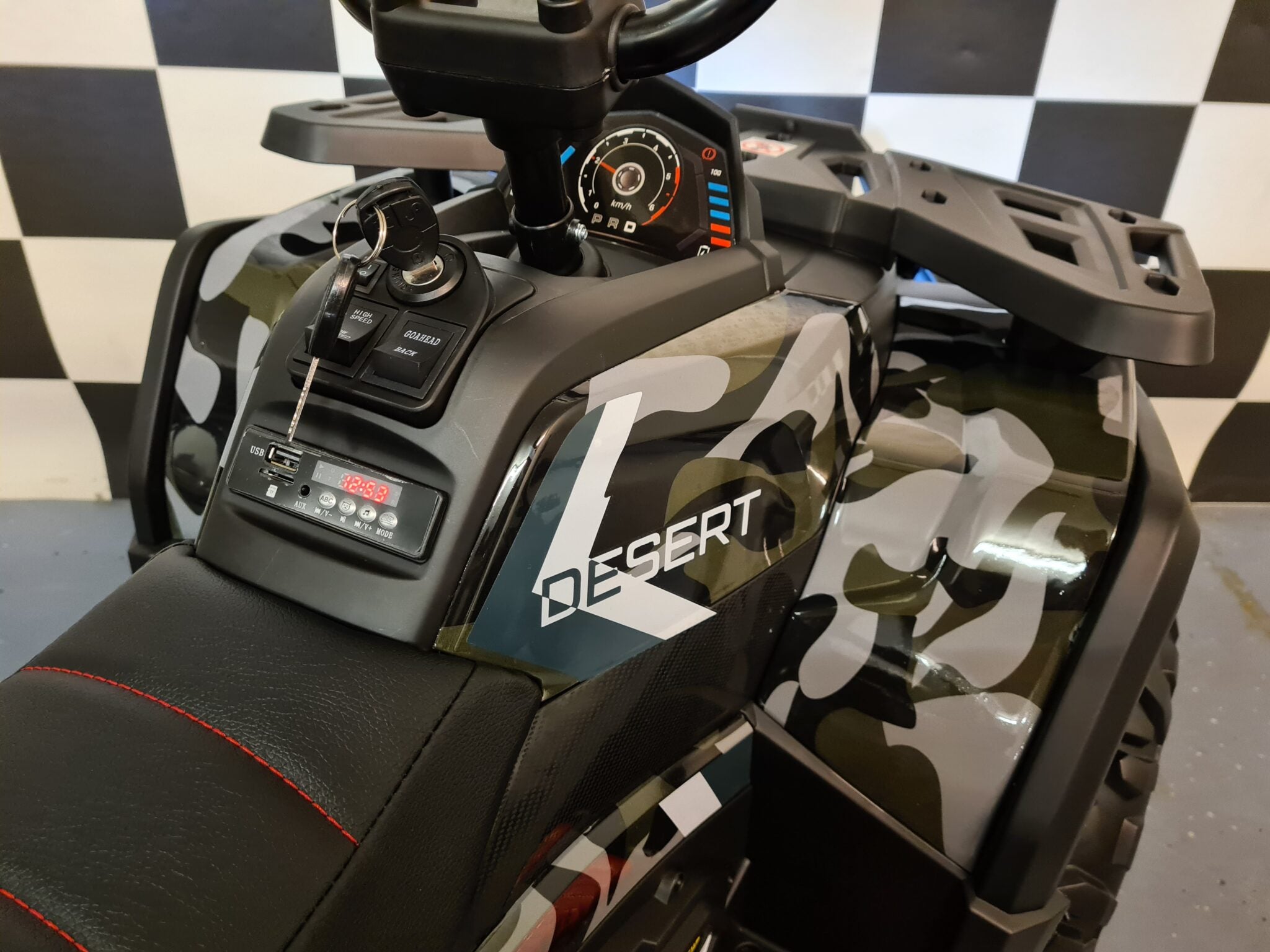 Quad électrique enfant Desert 12 V camo vert – Mini Raptor – vue 3